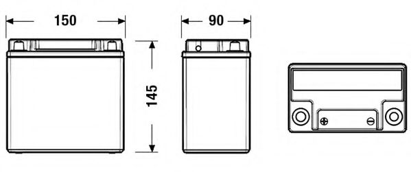 Стартерная акумуляторна батарея EXIDE EK151 - Фото 1
