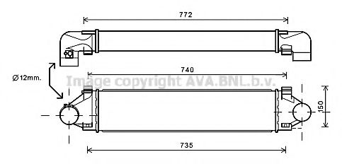 Интеркулер AVA QUALITY COOLING VOA4173
