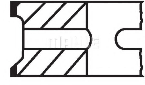 Поршневые кольца MAHLE ORIGINAL 205 03 N0 - Фото 1