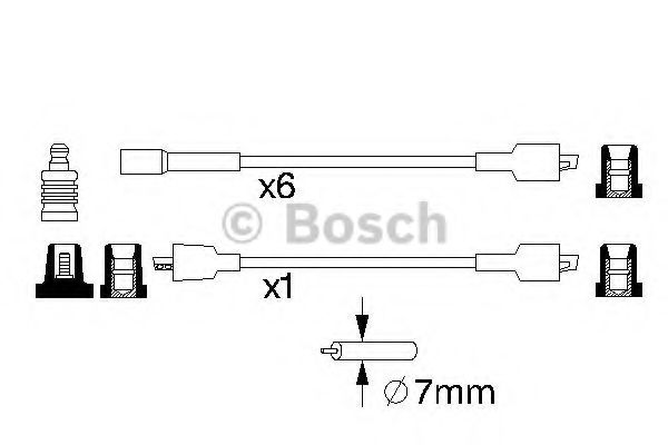 Комплект высоковольтных проводов BOSCH 0 986 357 011 - Фото 1