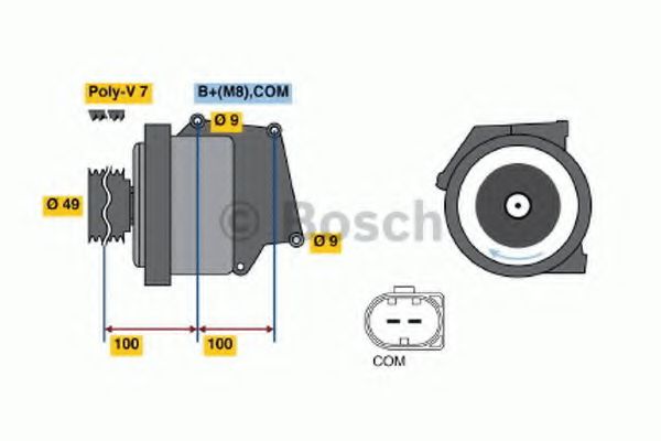 Генератор BOSCH 0 122 0AA 2C0 - Фото 1