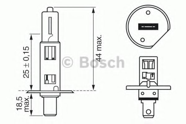 Лампа накаливания, основная фара; Лампа накаливания, противотуманная фара BOSCH 1 987 302 411 - Фото 1