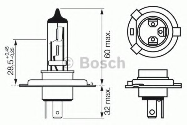Лампа фары BOSCH 1 987 302 441 - Фото 1