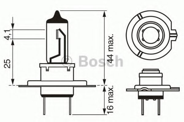 Лампа фары BOSCH 1 987 302 471 - Фото 1