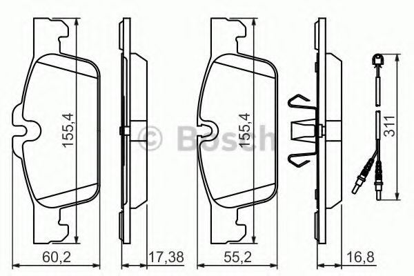 Тормозные колодки BOSCH 0 986 494 527 - Фото 1