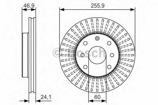 Тормозной диск BOSCH 0 986 479 R70 - Фото 1