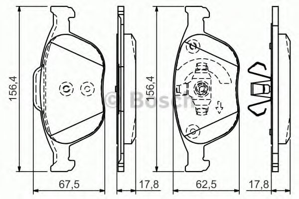 Тормозные колодки BOSCH 0 986 495 066 - Фото 1