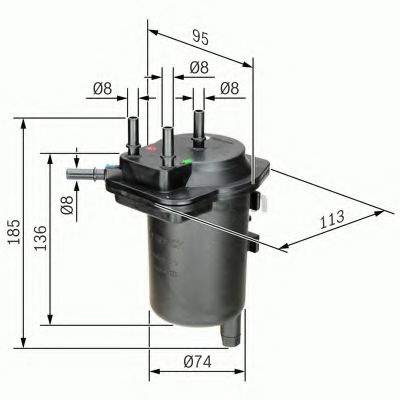 Топливный фильтр BOSCH 0 450 907 013 - Фото 1