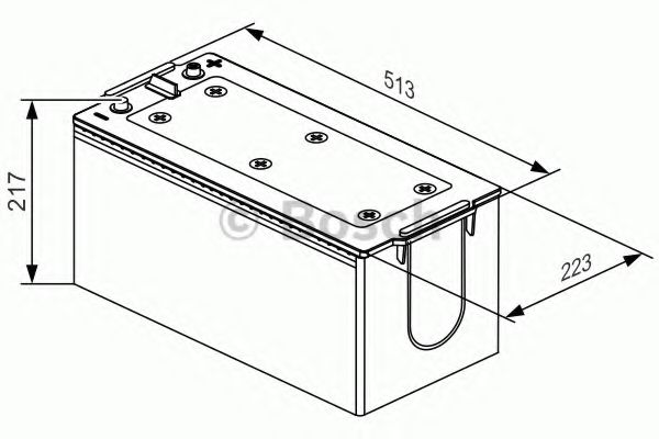 Стартерная аккумуляторная батарея BOSCH 0 092 T30 550 T3 - Фото 1