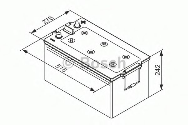 Стартерная аккумуляторная батарея BOSCH 0 092 TE0 800 T5 - Фото 1