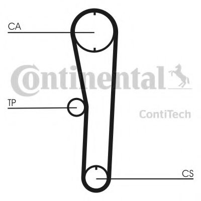 Комплект ремня ГРМ CONTITECH CT680K2 - Фото 1