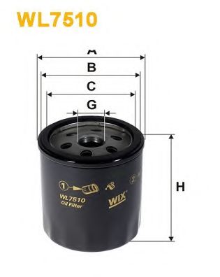 Масляний фільтр WIX FILTERS WL7510 - Фото 1