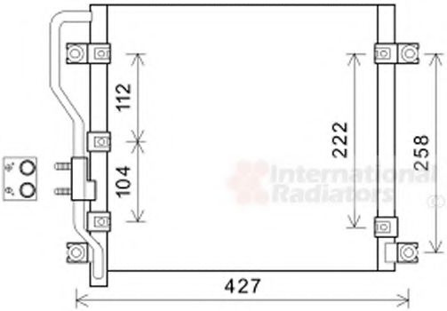 Радіатор кондиціонера VAN WEZEL 82005376 - Фото 1