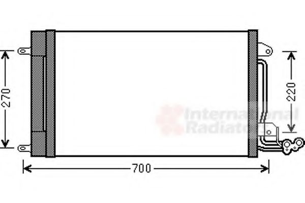 Радиатор кондиционера VAN WEZEL 49005038 - Фото 1