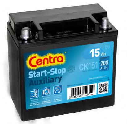 Стартерная аккумуляторная батарея CENTRA CK151 - Фото 1