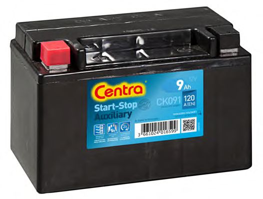Стартерная аккумуляторная батарея CENTRA CK091 - Фото 1