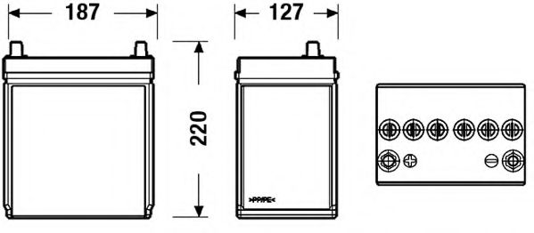 Стартерная аккумуляторная батарея DETA DB357 - Фото 1
