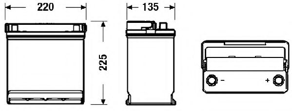 Стартерная аккумуляторная батарея DETA DB450 - Фото 1