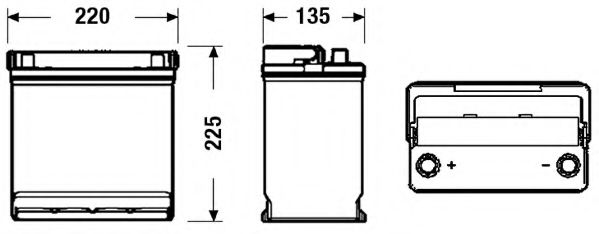 Стартерная аккумуляторная батарея DETA DB451 - Фото 1