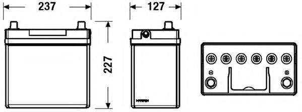 Стартерная аккумуляторная батарея DETA DB454 - Фото 1