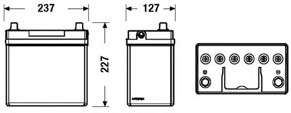 Стартерная аккумуляторная батарея DETA DB455 - Фото 1