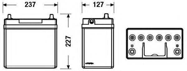Стартерная аккумуляторная батарея DETA DB456 - Фото 1
