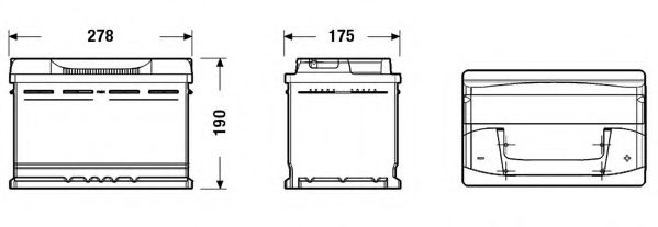 Стартерная аккумуляторная батарея DETA DB740 - Фото 1