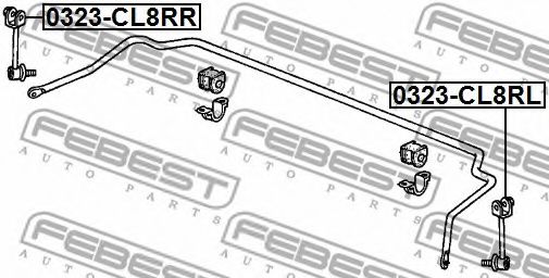 Тяга / стійка стабілізатора FEBEST 0323-CL8RR - Фото 1