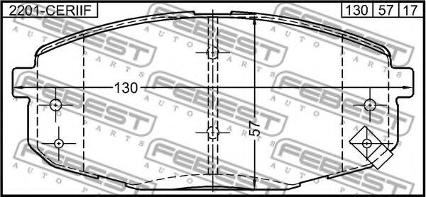 Тормозные колодки FEBEST 2201-CERIIF - Фото 1