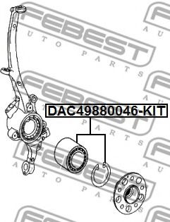 Підшипник маточини FEBEST DAC49880046-KIT - Фото 1