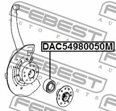 Підшипник маточини FEBEST DAC54980050M - Фото 1