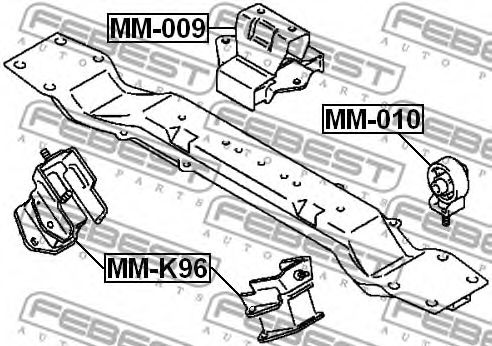 Подушка двигуна FEBEST MM-009 - Фото 1