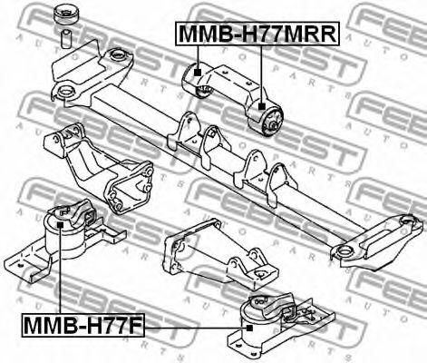 Подушка двигателя FEBEST MMB-H77F - Фото 1