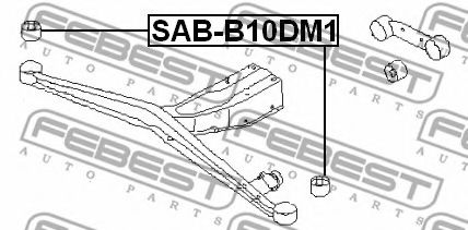 Втулка, балка моста FEBEST SAB-B10DM1 - Фото 1