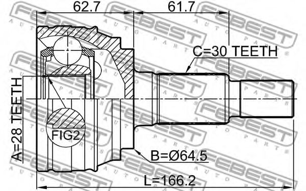 ШРКШ FEBEST 1710-Q7 - Фото 1