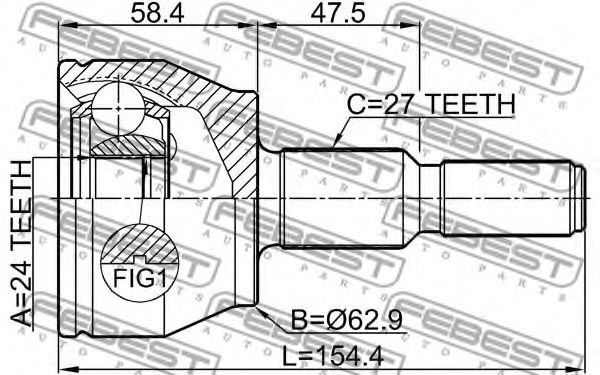 ШРКШ FEBEST 2110-CB7 - Фото 1
