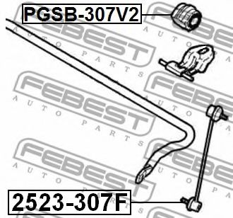 Опора, стабілізатор FEBEST PGSB-307FV2 - Фото 1