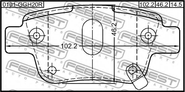 Тормозные колодки FEBEST 0101-GGH20R - Фото 1