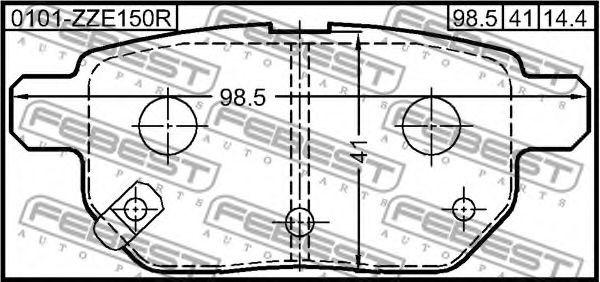 Тормозные колодки FEBEST 0101-ZZE150R - Фото 1