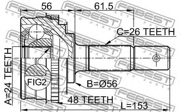 ШРУС FEBEST 0110-009A48 - Фото 1