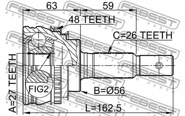 ШРУС FEBEST 0110-012A48 - Фото 1