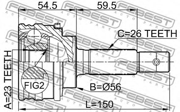 ШРУС FEBEST 0110-037 - Фото 1