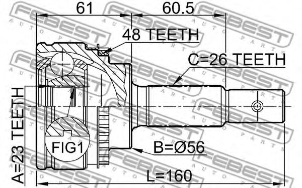 ШРКШ FEBEST 0110-051A48 - Фото 1