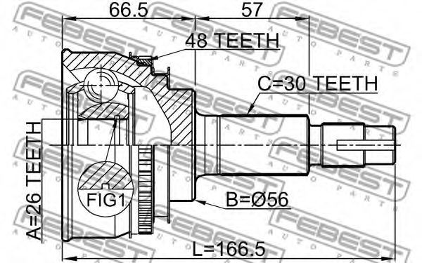 ШРУС FEBEST 0110-069A48 - Фото 1