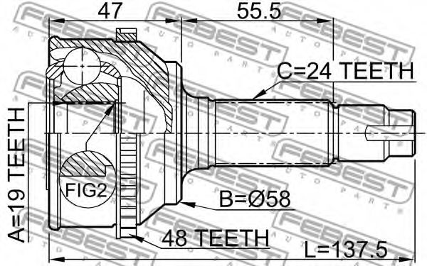ШРКШ FEBEST 0110-073A48 - Фото 1