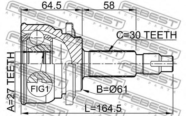 ШРУС FEBEST 0110-083 - Фото 1