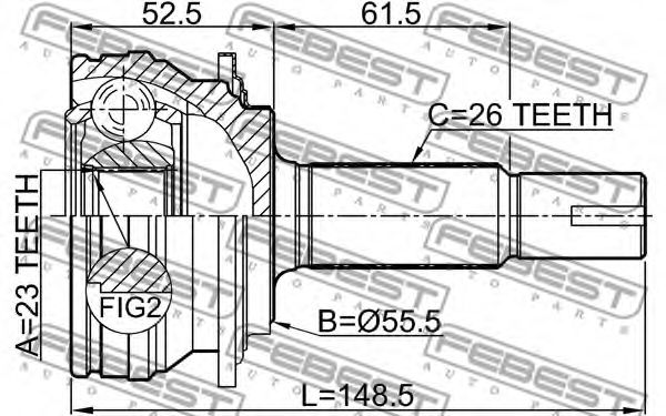 ШРУС FEBEST 0110-1NZFE - Фото 1