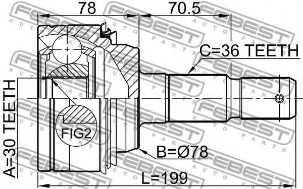 ШРУС FEBEST 0110-200 - Фото 1