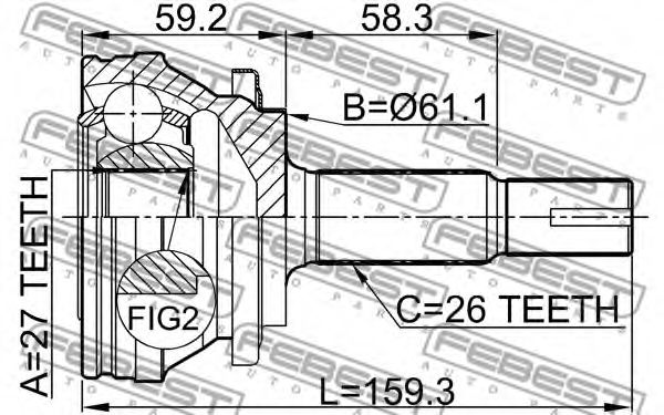 ШРУС FEBEST 0110-ACA30 - Фото 1