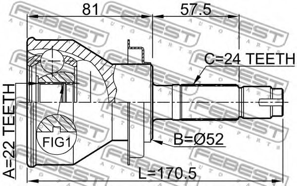ШРКШ FEBEST 0110-J210 - Фото 1